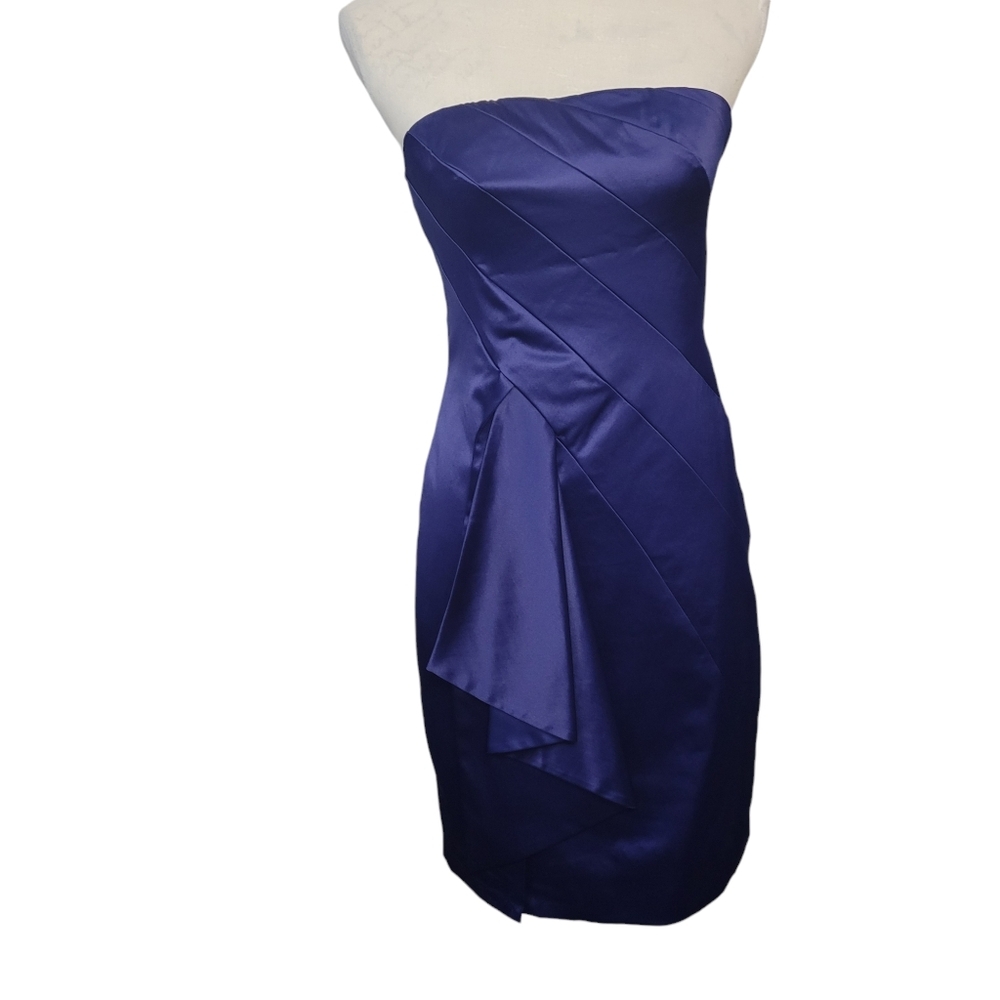 The Limited Women’s Blue Strapless Satin Mini Dress Size 4 New With Tags